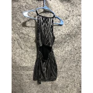 Speechless V Neck Sparkly Black Mini Dress XS NYE